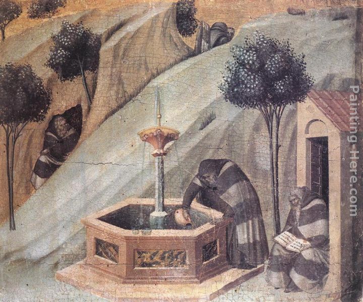 Elisha's Well painting - Pietro Lorenzetti Elisha's Well art painting